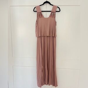 Anthropologie Blush Sleeveless Maxi Dress